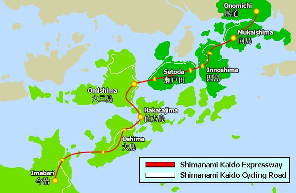 Shimanami Kaido Cycling Map