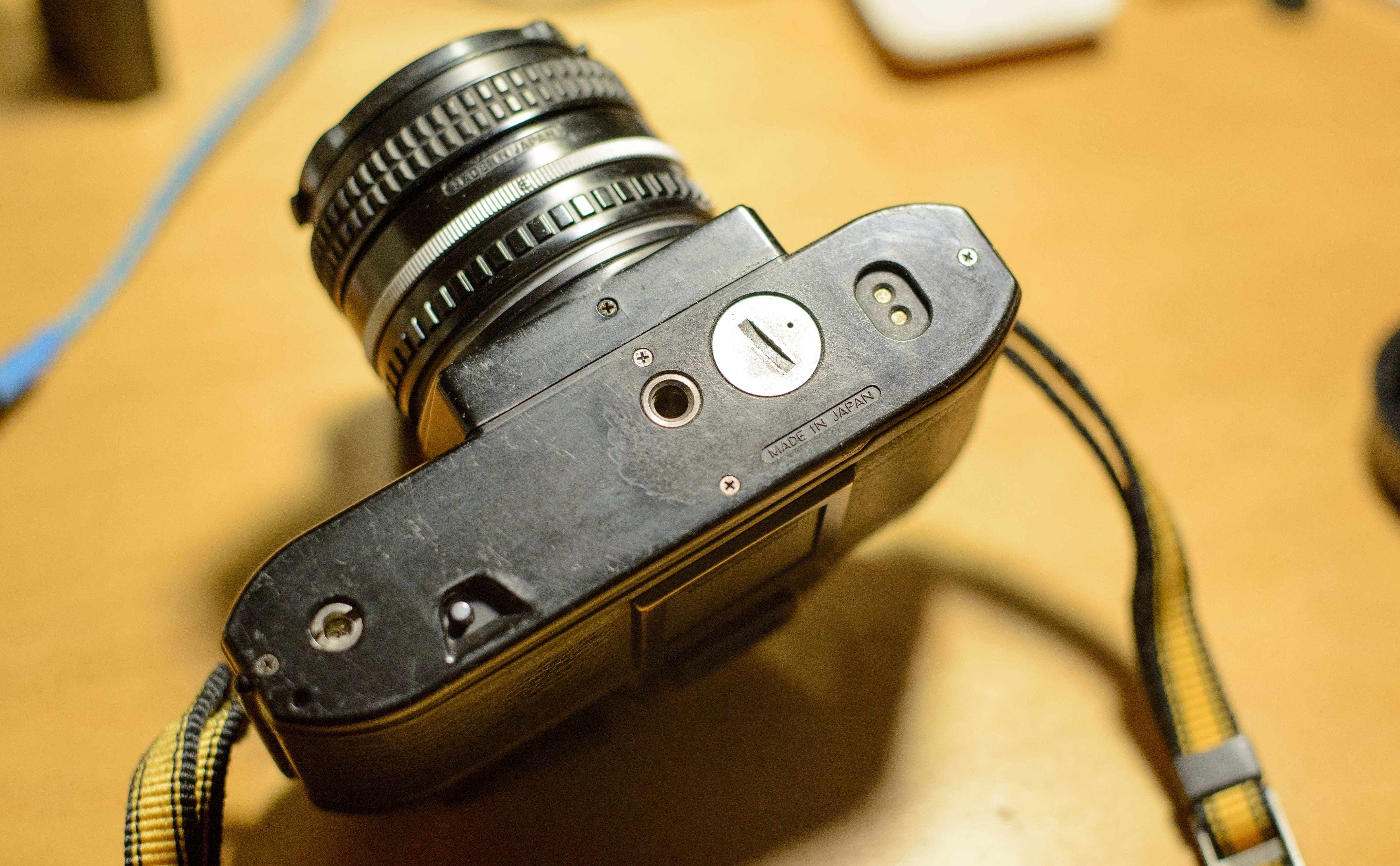 Nikon EM (Bottom View) - Made in Japan Body & Len