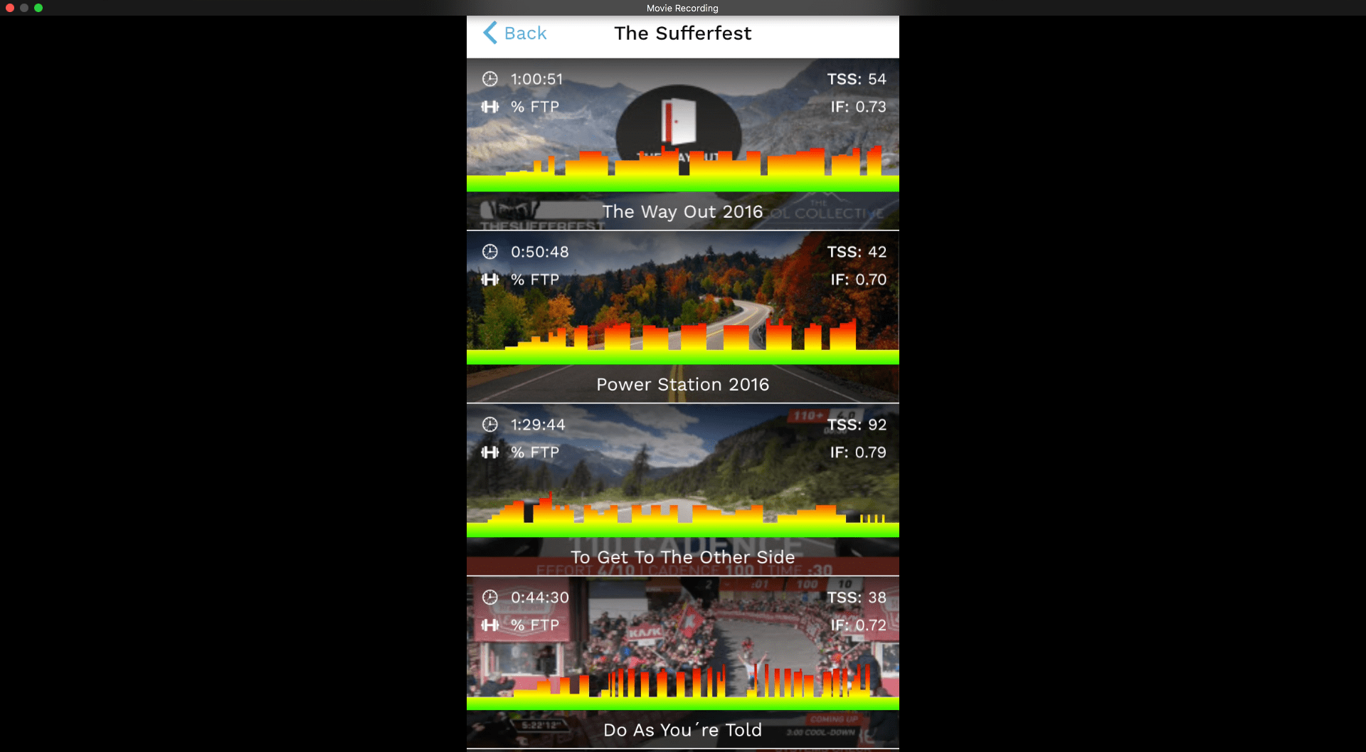 Rouvy Training service integration - Sufferfest