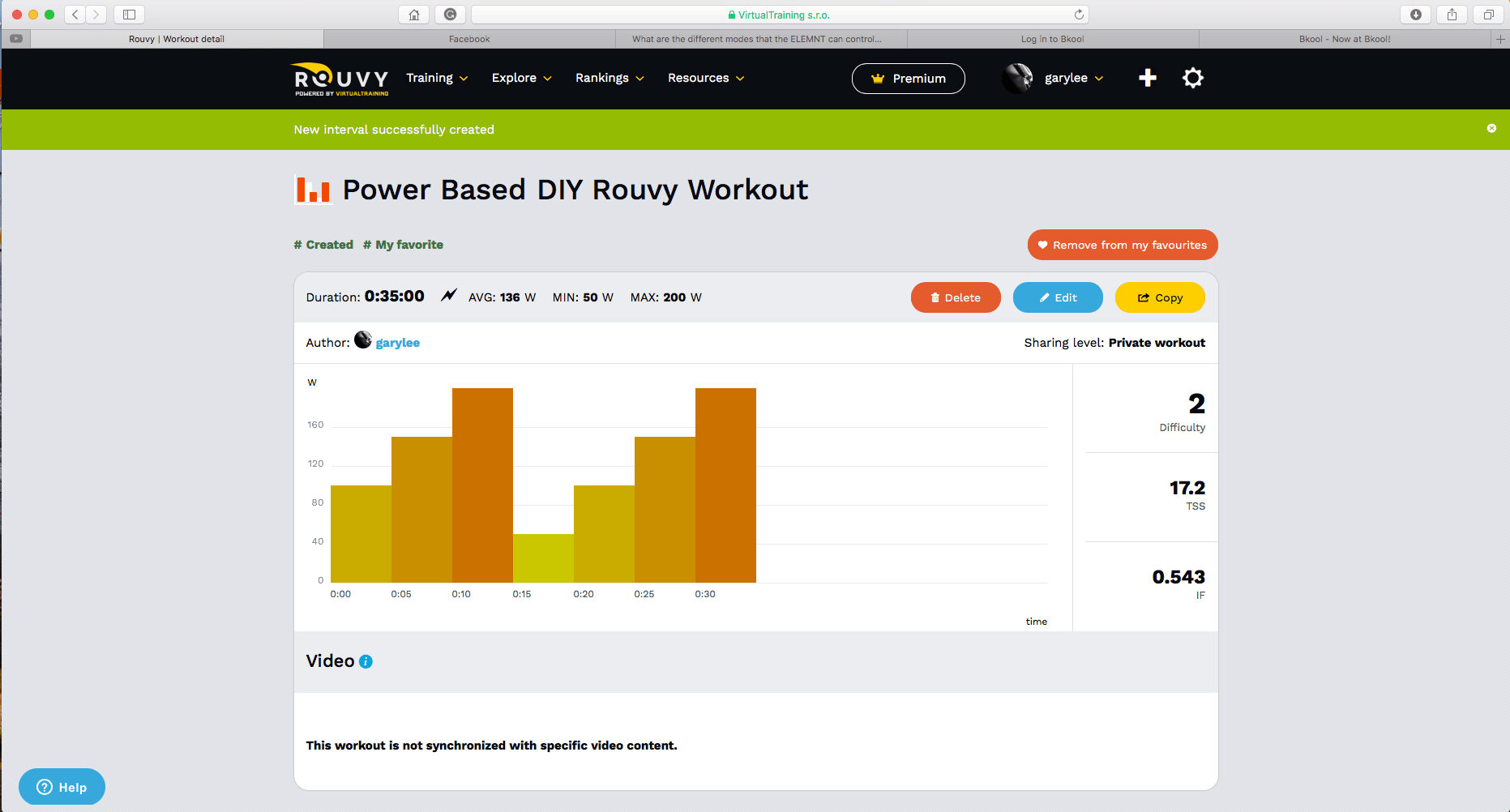 Rouvy Training - Workout creation