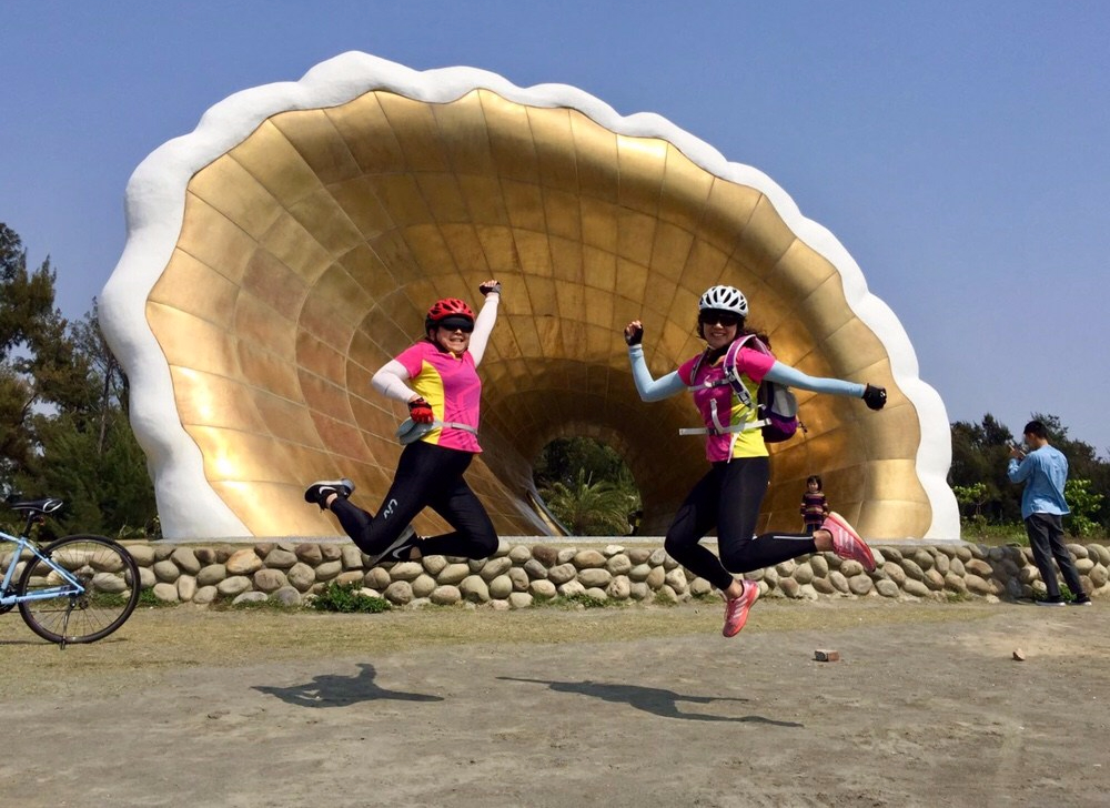 Levitation shot of the two sweet ladies