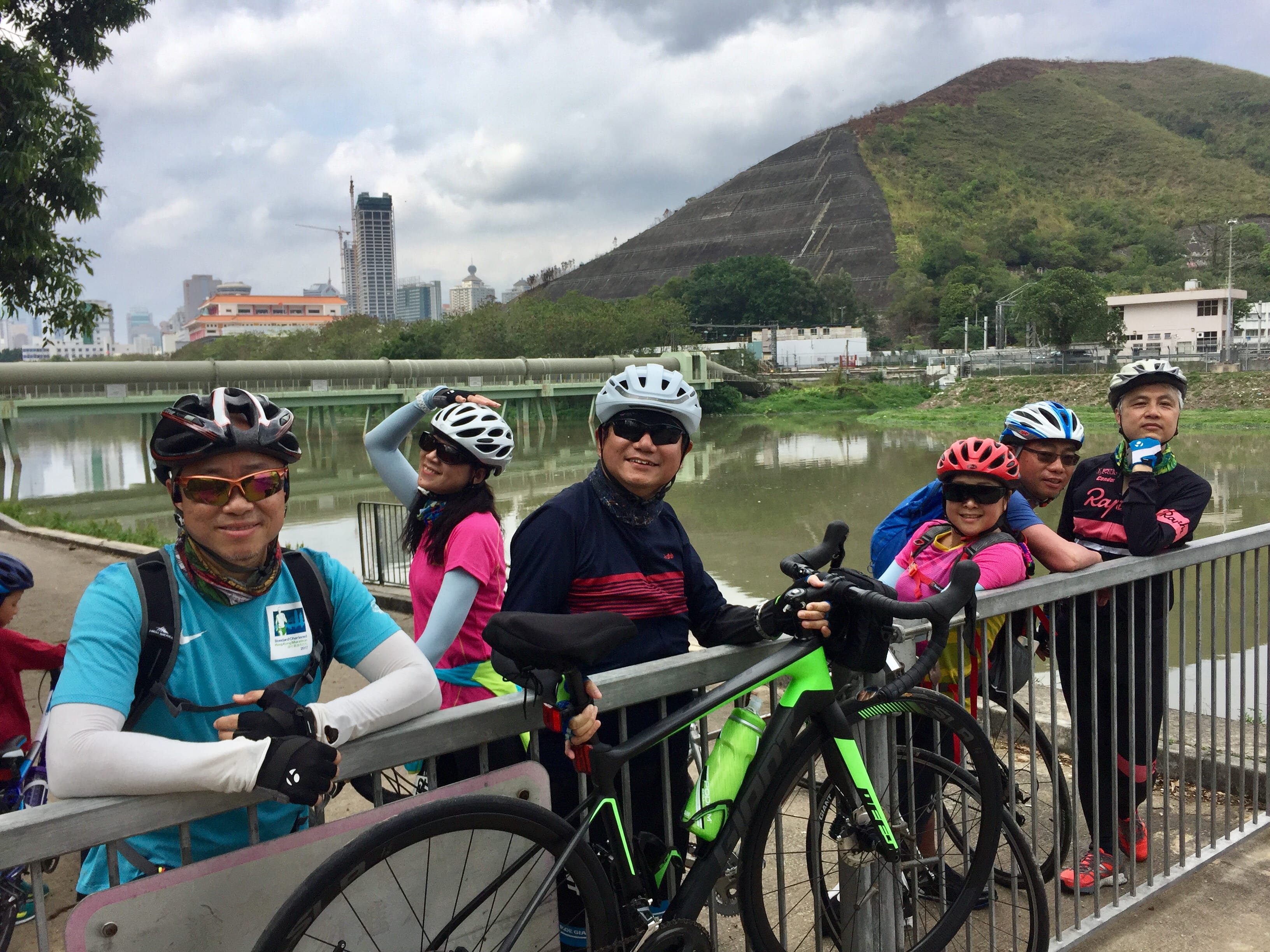 Maintenance Gate of the Ng Tung River drainage with Shenzhen in the background