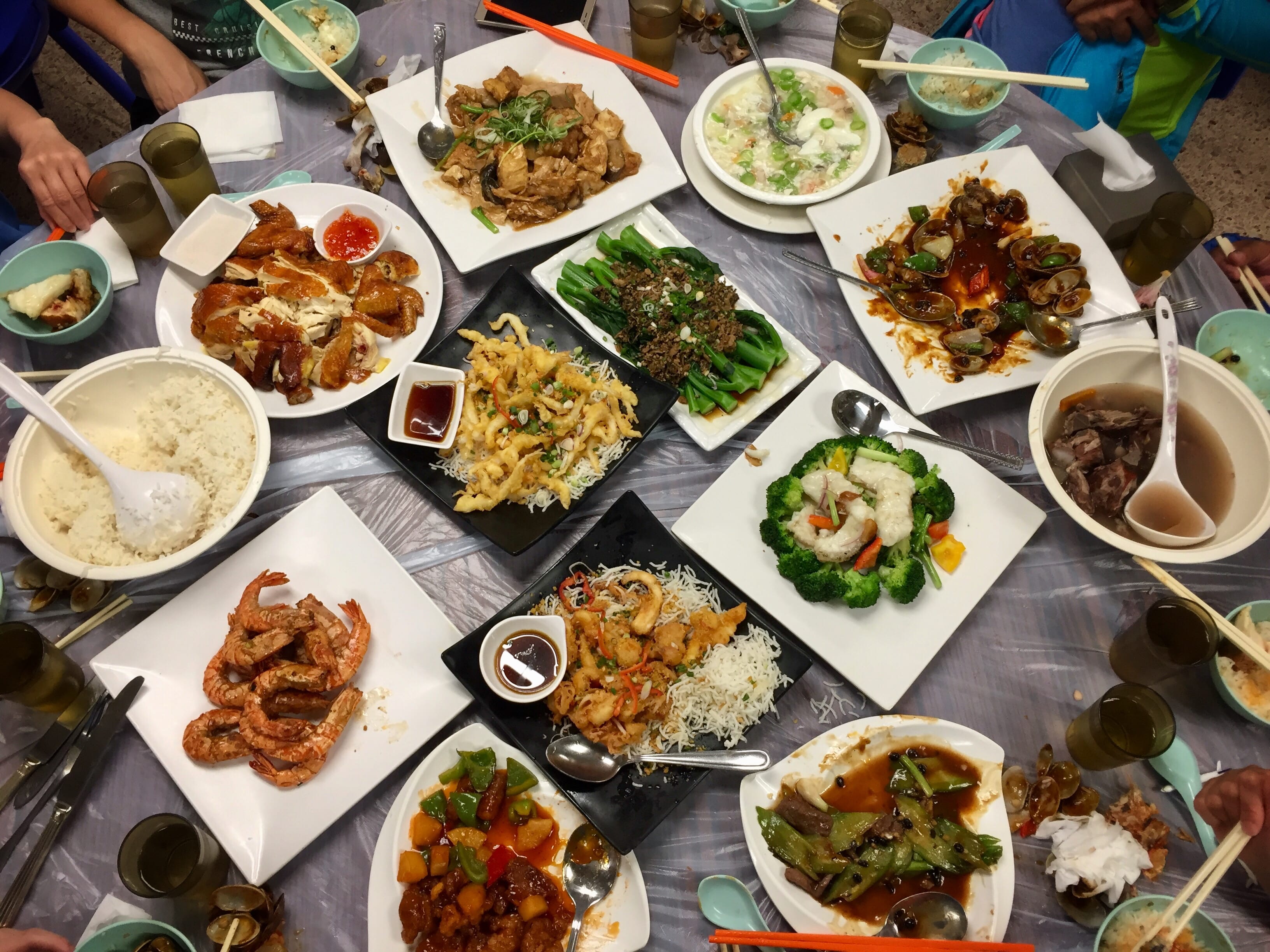 Crazy feast in aerial view, Hong Kong Baptist Theological Seminary