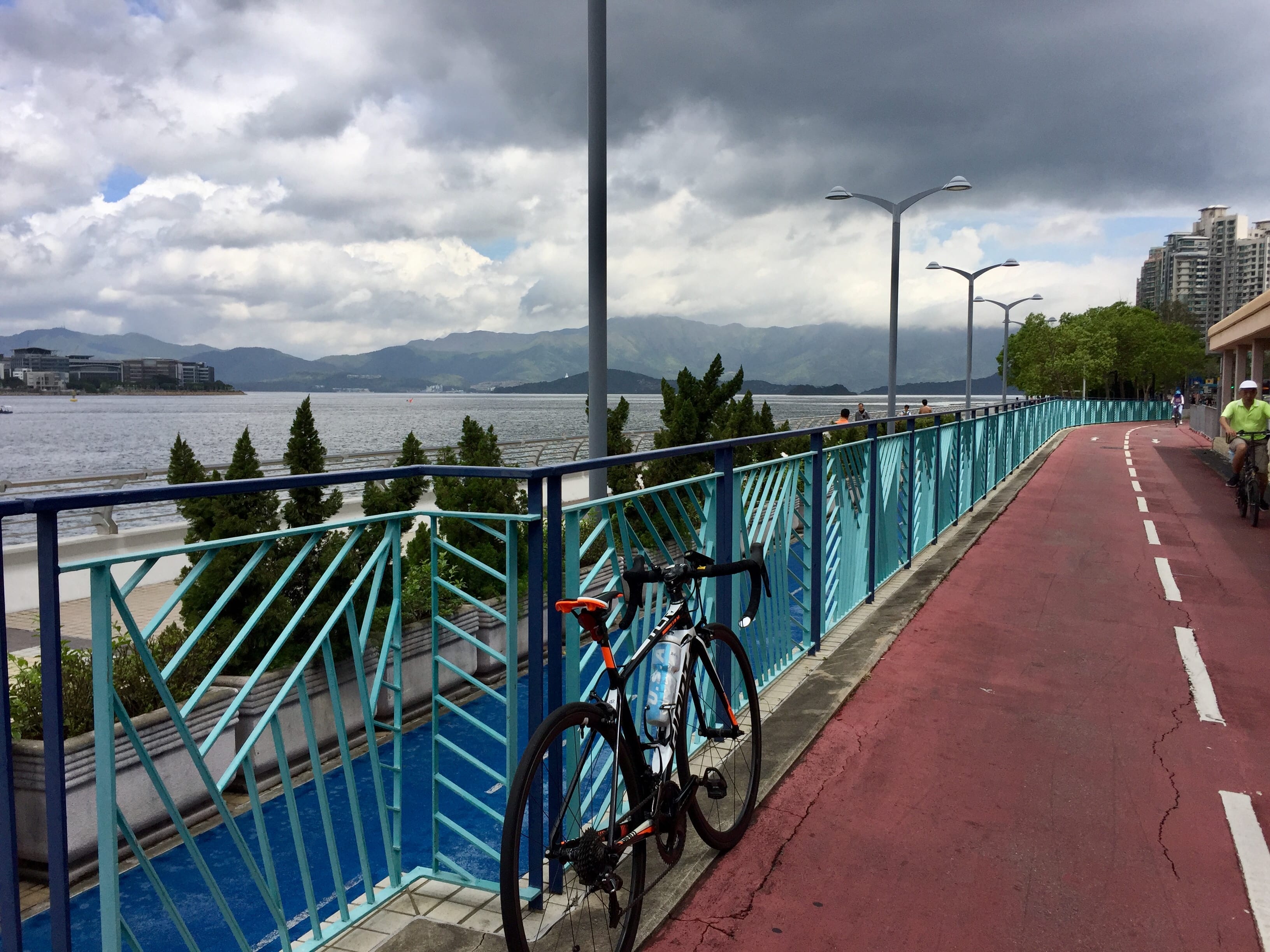 Ma On Shan Promenade with the Science and Technology Park on the far left