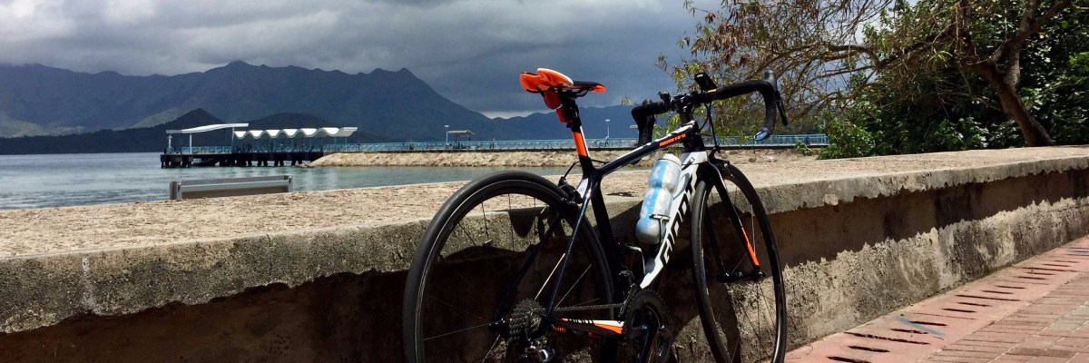 Wu Kai Sha Beach with the Wu Kai Sha Pier in the background