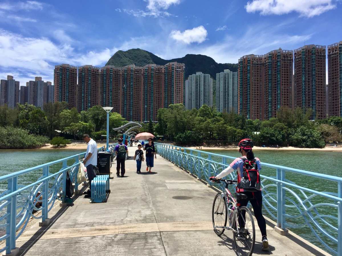 Wu Kai Sha Beach looking back from the Pier