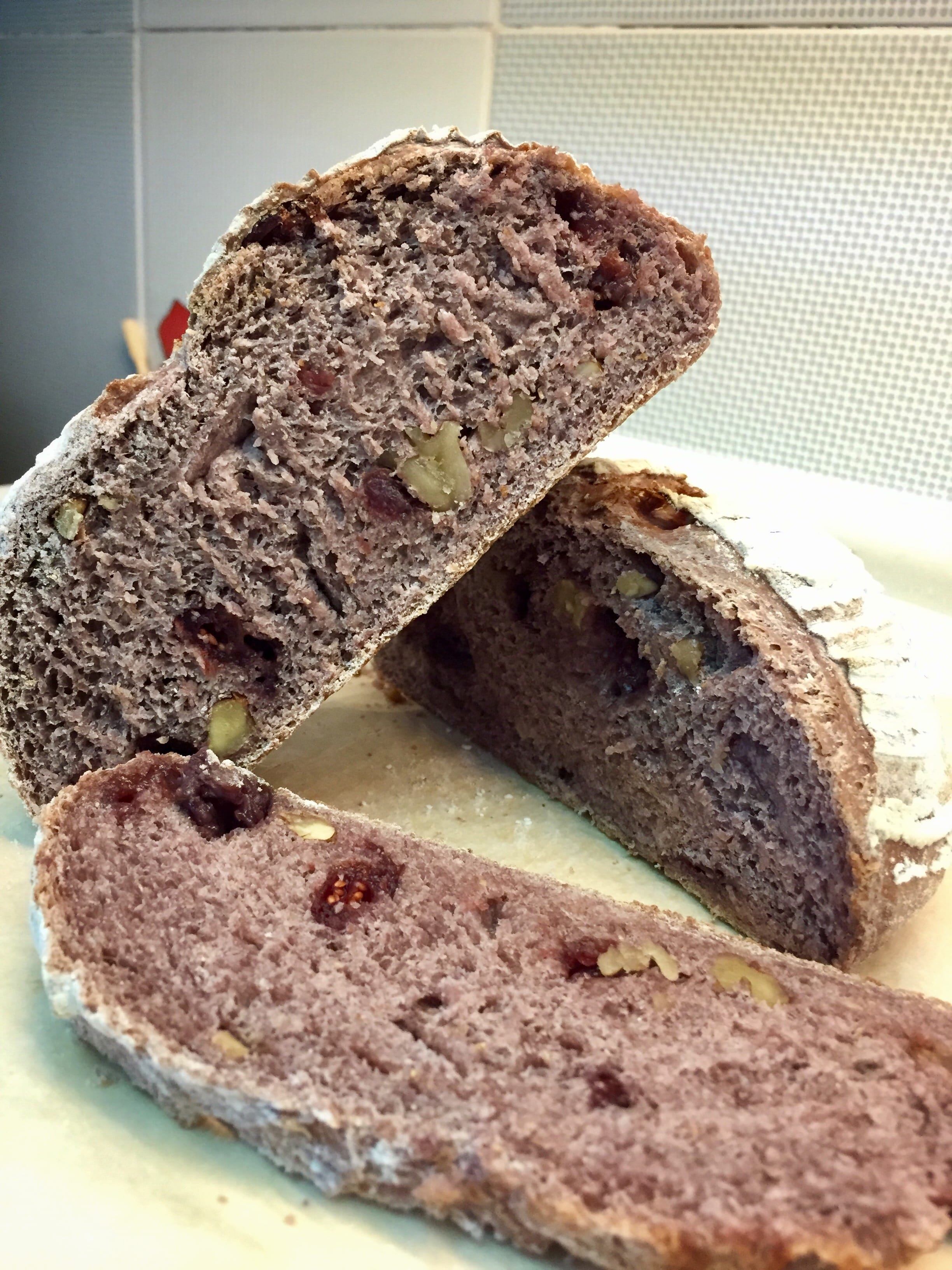 Sliced Red Wine and dried-fruit bread