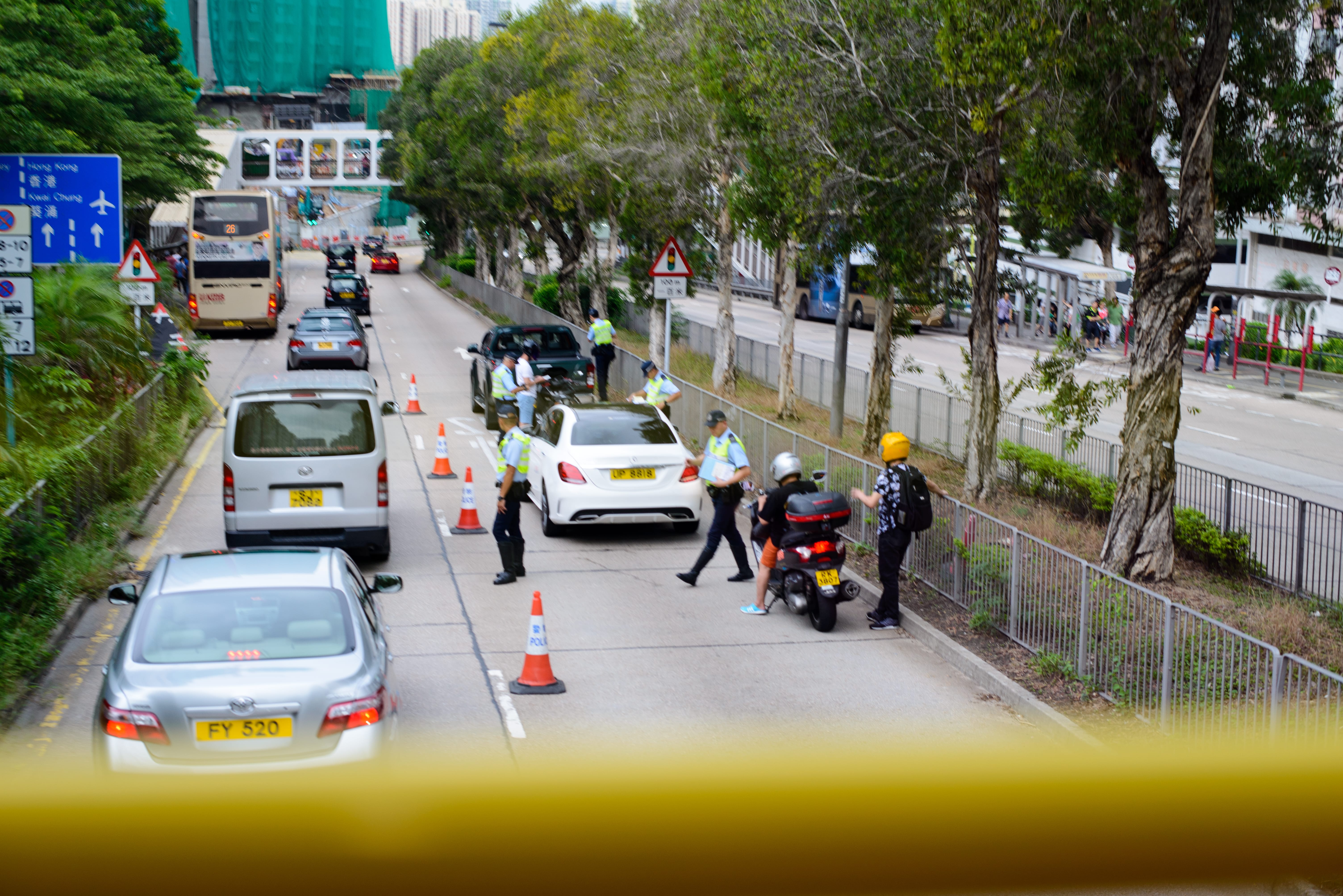 Speeding drivers are stopped and to be fined !
