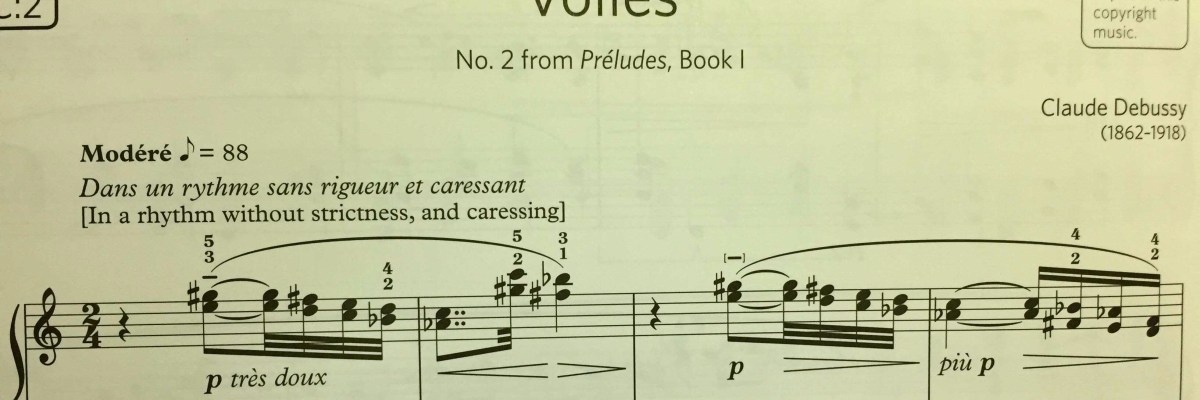 Piano Score - Voiles; Extracted from ABRSM Piano Exam Pieces Grade 8