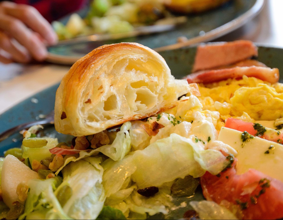 Lovely crumb texture of the Croissant