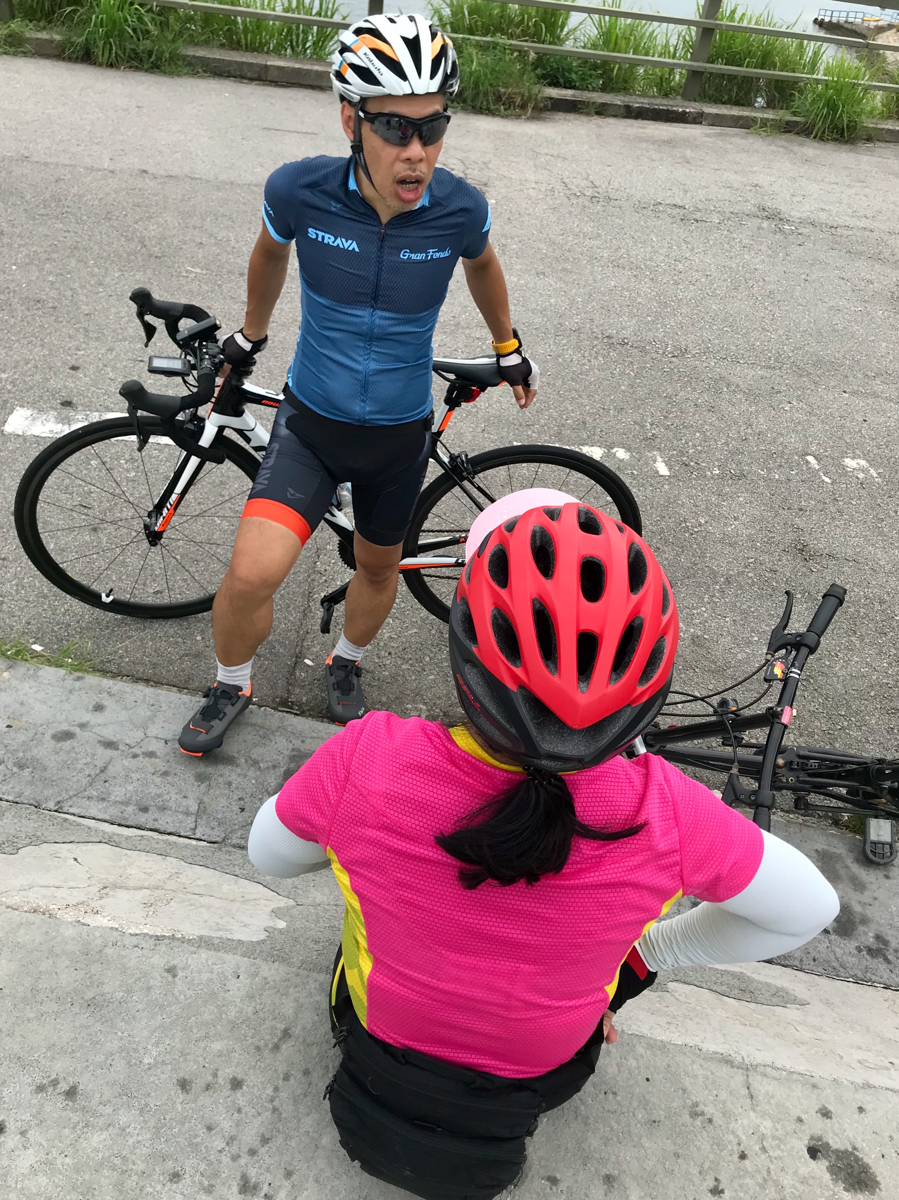 Short rest at the Plover Cove Main Dam