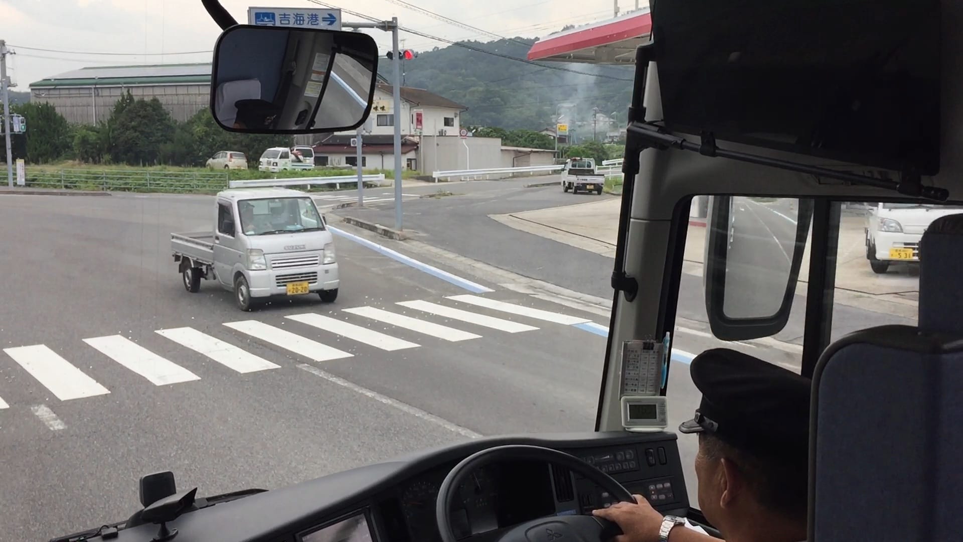 Boarding the bus back to JR Imabari Station