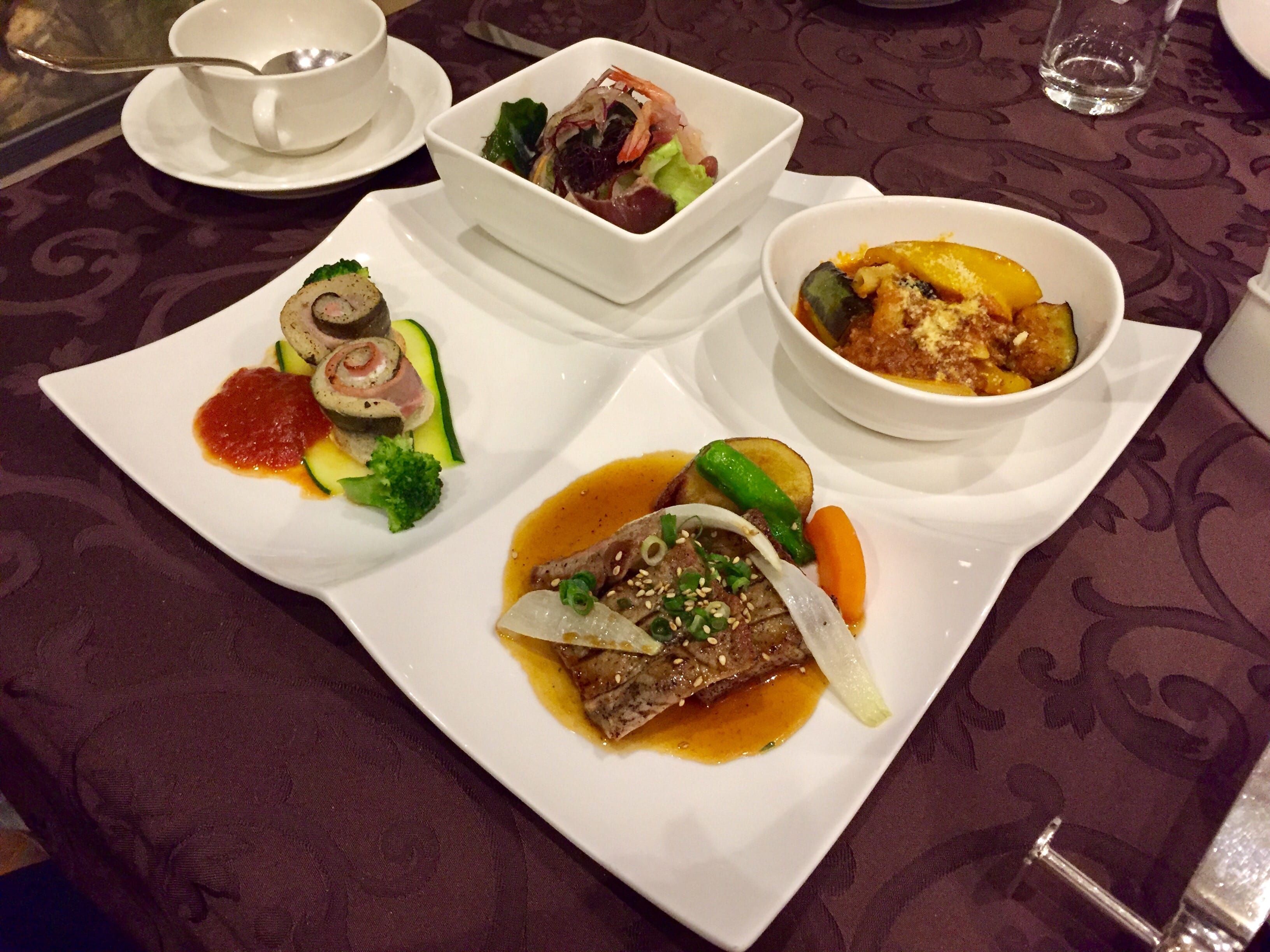 My French set dinner at the Imabari Kokusa Hotel