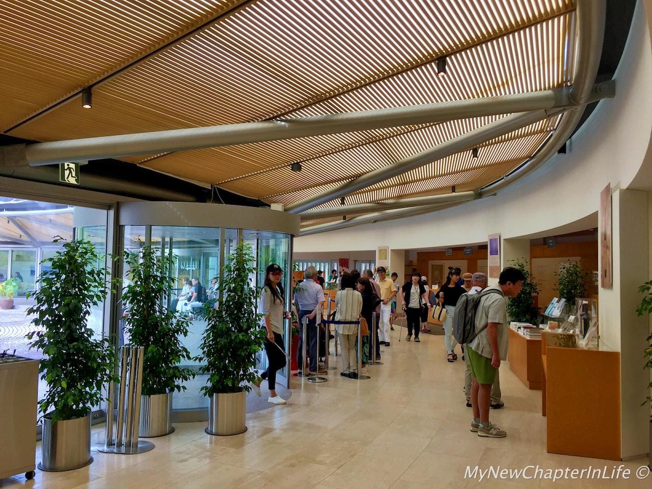 Lobby of the reception pavilion