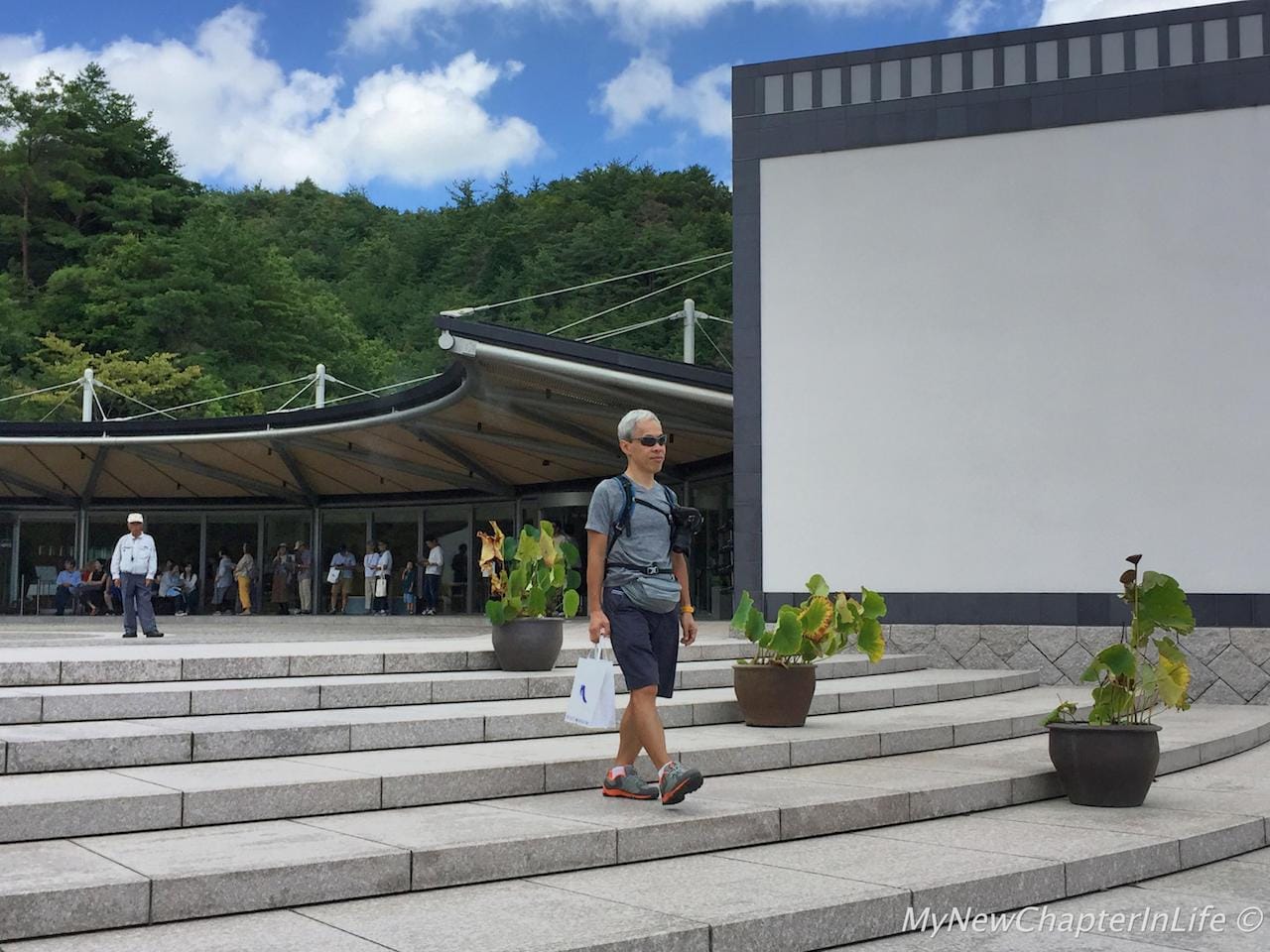 End of my visit to the Miho Museum with bag of handmade breads
