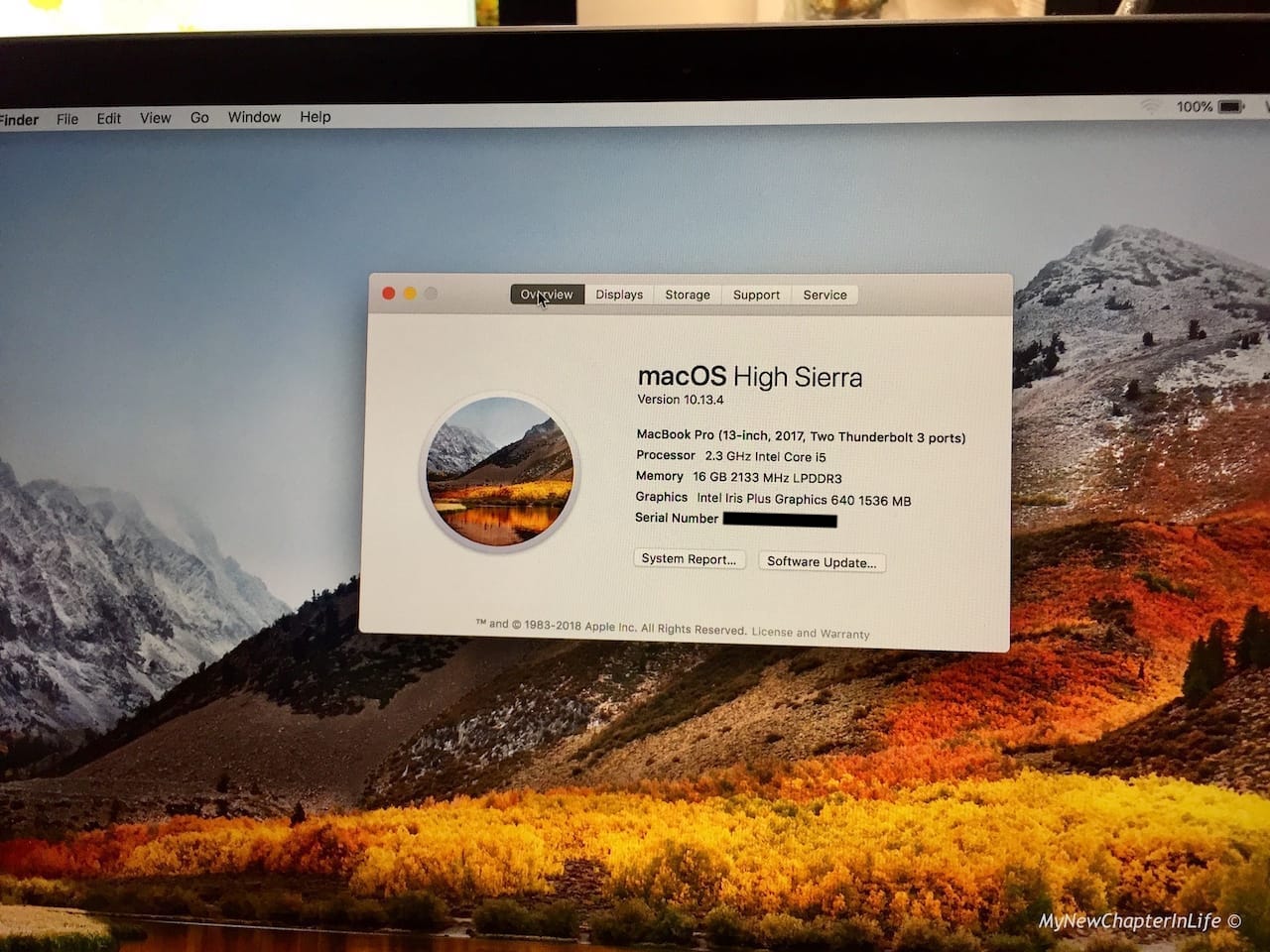 2.3 GHz Core i5 processor; 16 GB Memory