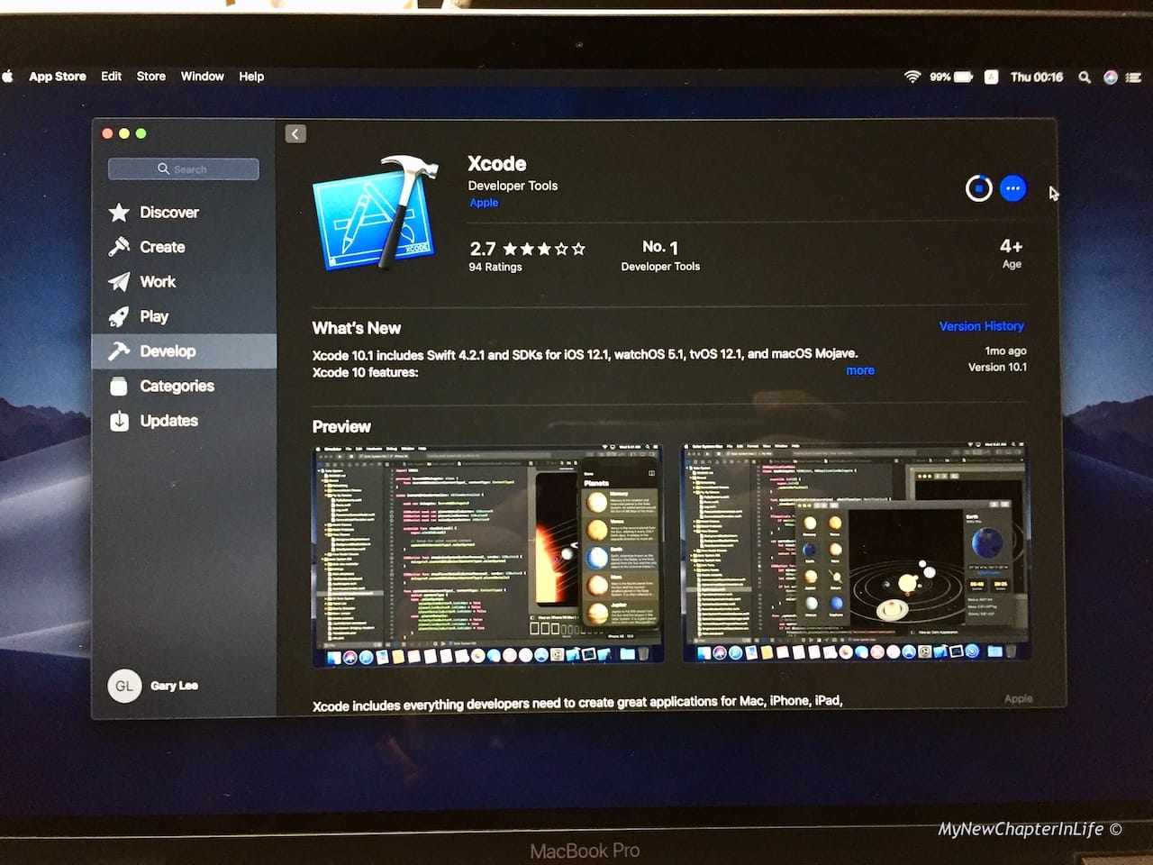Installed with Apple Xcode 10.1